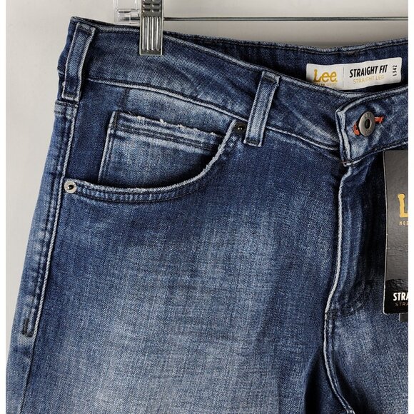 Lee Jeans Mens 34x32 Blue Straight Fit Comfort Stretch Denim NWT - Picture 3 of 12